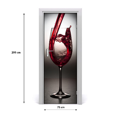 Autocollant de porte Vin rouge