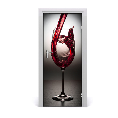 Autocollant de porte Vin rouge