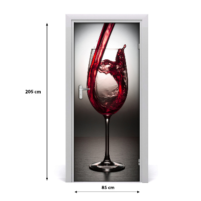 Autocollant de porte Vin rouge