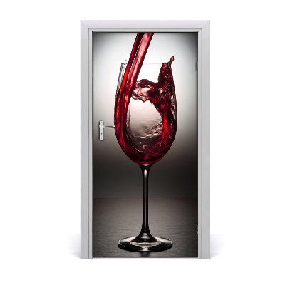 Autocollant de porte Vin rouge