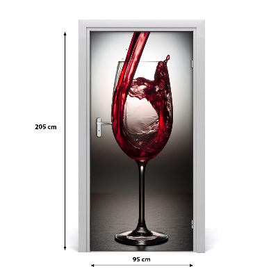 Autocollant de porte Vin rouge