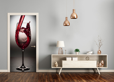 Autocollant de porte Vin rouge