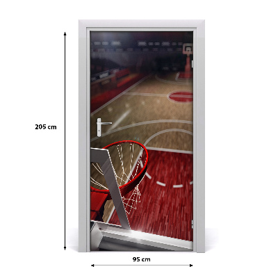 Stickers porte interieur Aire de jeux de basket-ball