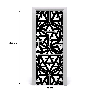 Stickers porte interieur Arrière-plan géométrique