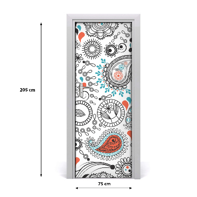 Autocollant de porte Ornements