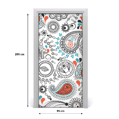 Autocollant de porte Ornements