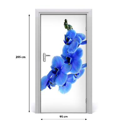 Sticker de porte Orchidée bleue