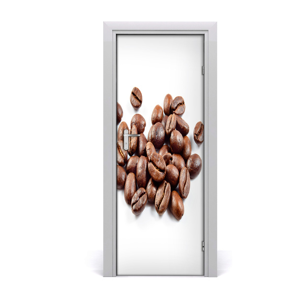 Autocollant de porte Grains de café