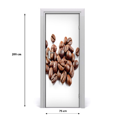 Autocollant de porte Grains de café