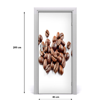 Autocollant de porte Grains de café