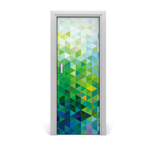 Sticker porte Abstraction triangles