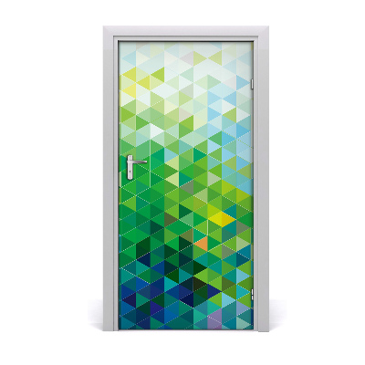 Sticker porte Abstraction triangles