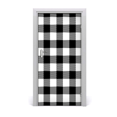 Stickers porte interieur Treillis noir et blanc