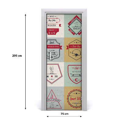 Sticker porte Signes de planche à roulettes