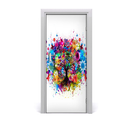 Sticker porte Arbre abstrait