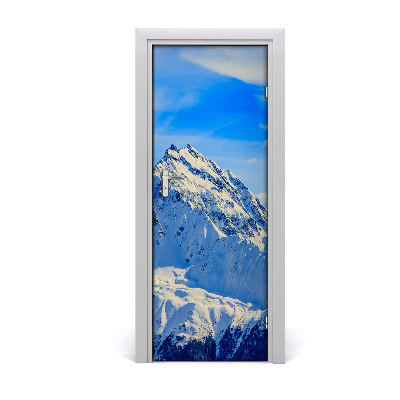 Stickers porte interieur Paysages montagnes en hiver