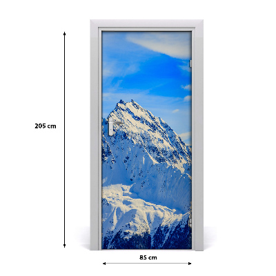 Stickers porte interieur Paysages montagnes en hiver