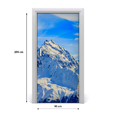 Stickers porte interieur Paysages montagnes en hiver