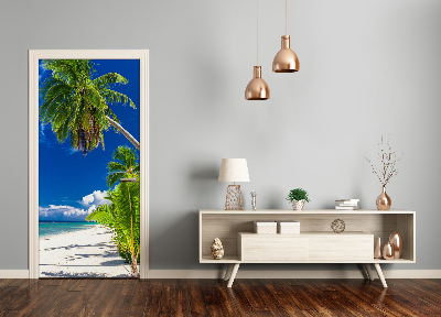 Stickers porte interieur Plage tropicale