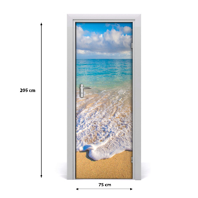 Stickers porte interieur Plage tropicale