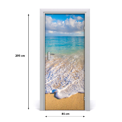 Stickers porte interieur Plage tropicale