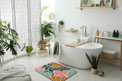 Tapis salle de bain Tapis salle de bain Fleurs géométriques