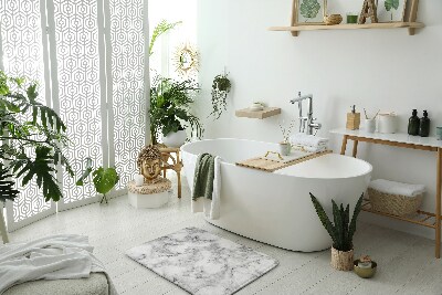 Tapis de bain Tapis de bain marbre blanc