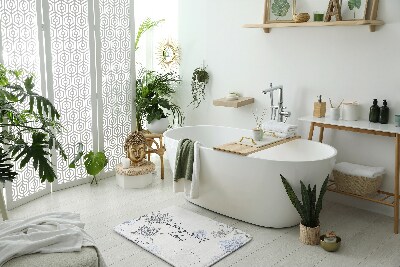 Tapis de bain Tapis de bain Fleurs minimalistes