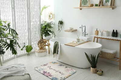 Tapis salle de bain Tapis salle de bain Motif floral