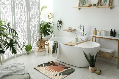 Tapis salle de bain Tapis salle de bain Abstraction tropicale