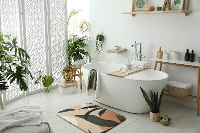 Tapis salle de bain Tapis salle de bain Abstraction tropicale