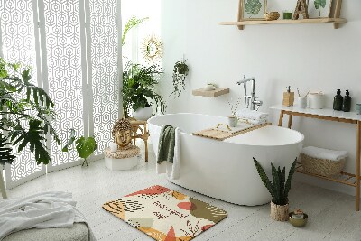 Tapis salle de bain Tapis salle de bain Plante géométrique