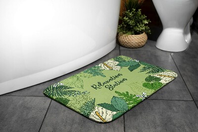 Tapis de bain Tapis de bain Feuilles vertes