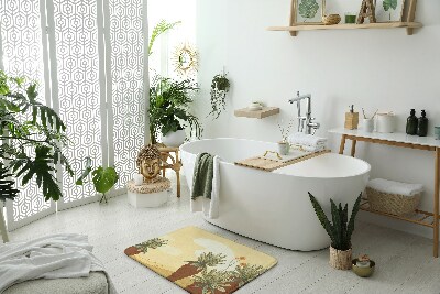 Tapis de bain Tapis de bain palmiers