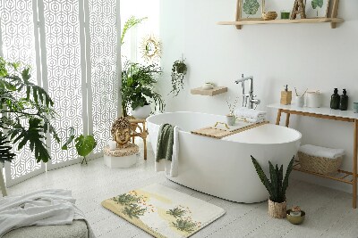 Tapis de bain Tapis de bain Plantes fleurs