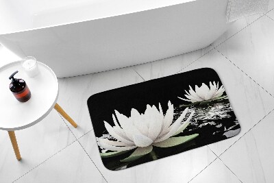 Tapis de bain Tapis de bain Fleurs de lys d'eau