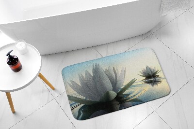 Tapis de bain Tapis de bain Fleurs de lys d'eau