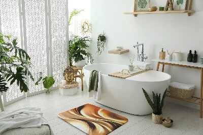 Tapis de salle de bain Tapis de salle de bain Abstraction dorée
