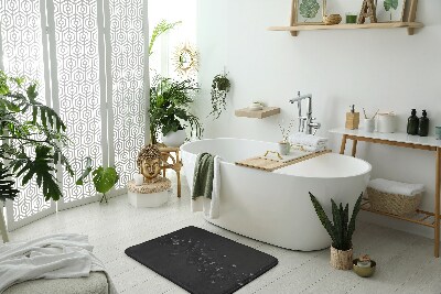 Tapis de bain Tapis de bain Abstraction géométrique noire