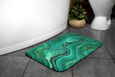 Tapis salle de bain Tapis salle de bain Marbre turquoise