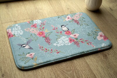 Tapis de bain Tapis de bain Fleurs oiseaux