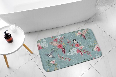 Tapis de bain Tapis de bain Fleurs oiseaux