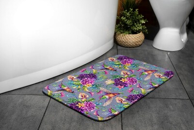 Tapis de bain Tapis de bain Fleurs oiseaux