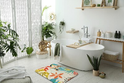 Tapis salle de bain Tapis salle de bain Modèle de plantes