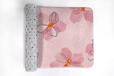 Tapis de bain Tapis de bain Fleurs roses