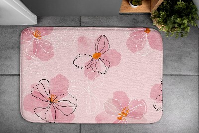 Tapis de bain Tapis de bain Fleurs roses