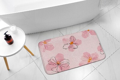 Tapis de bain Tapis de bain Fleurs roses