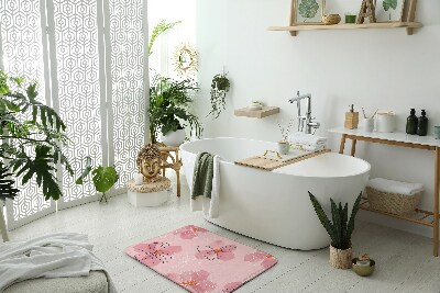 Tapis de bain Tapis de bain Fleurs roses