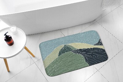 Tapis de bain Tapis de bain Paysage géométrique