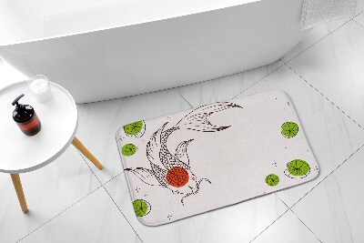 Tapis salle de bain Tapis salle de bain Fish de carpe koi